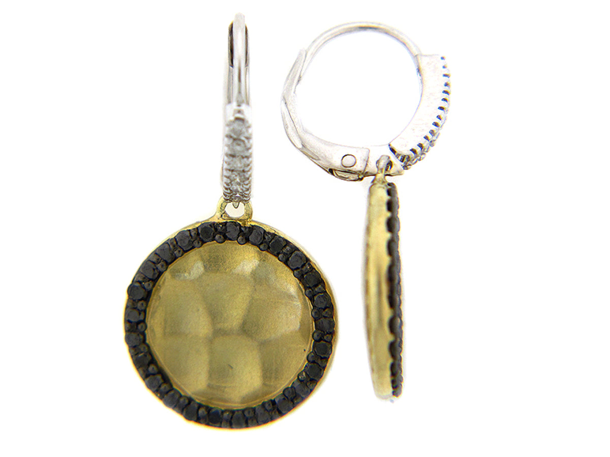 BLACK & WHITE DIAMOND EARRING, 14KT (R/N)