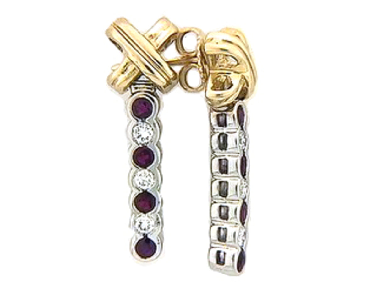 RUBY & DIAMOND EARRING