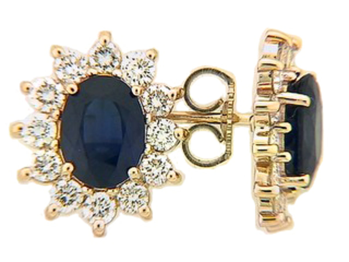 SAPPHIRE & DIAMOND EARRING
