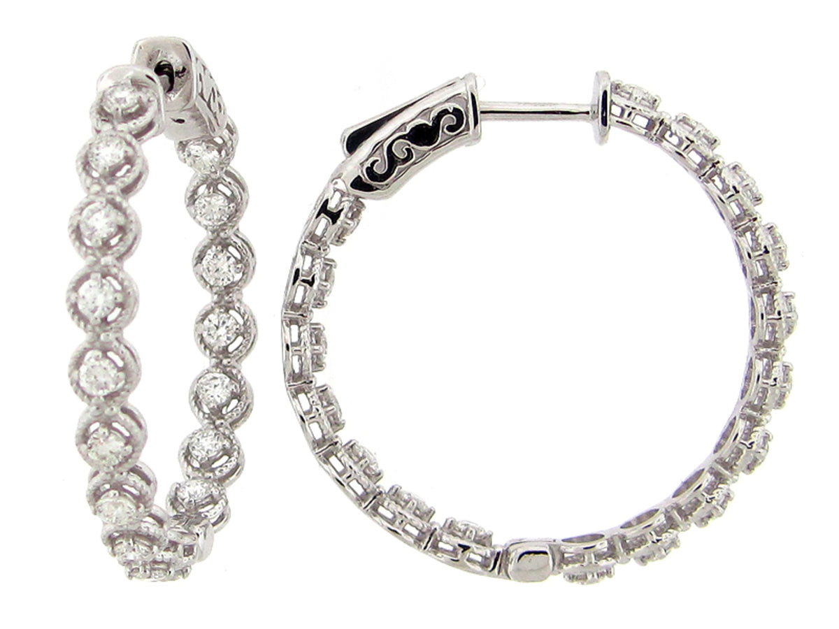 DIAMOND 28MM HOOP EARRING