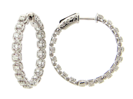 DIAMOND 27MM HOOP EARRING, 14KW (N)