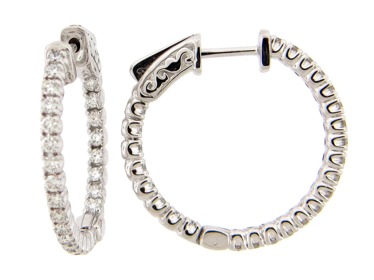 DIAMOND 25MM HOOP EARRING