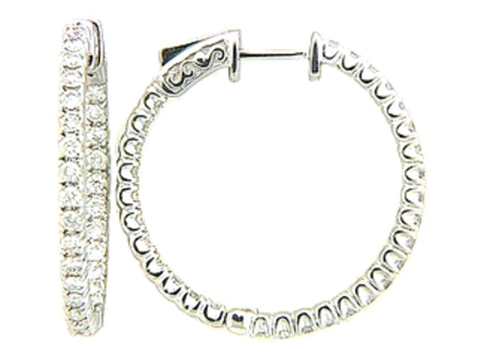 DIAMOND EARRING, 14KW (N), D=1.55