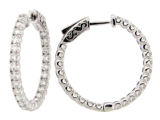 DIAMOND EARRING, 14KW (N)