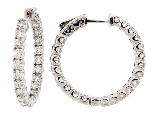 DIAMOND EARRING, 14KW (N)