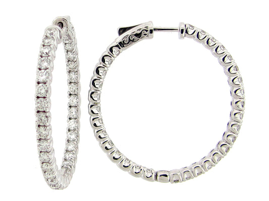 DIAMOND EARRING, 14KW (N)