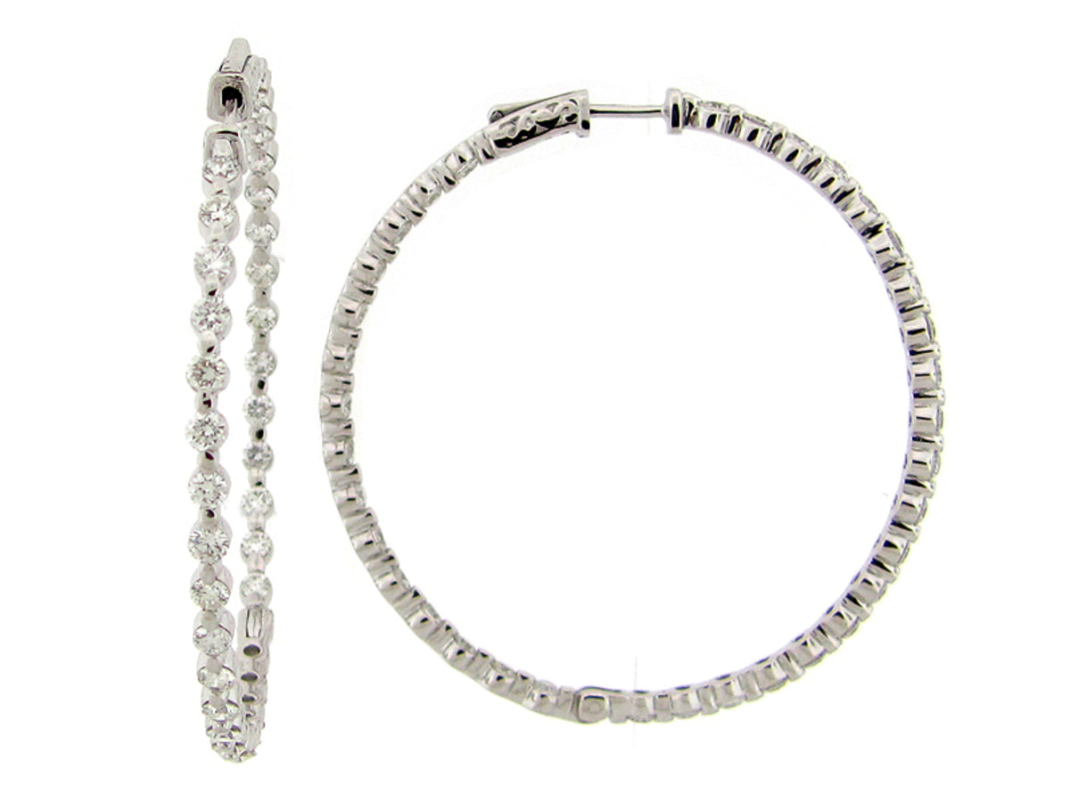 DIAMOND EARRING, 14KW (N)