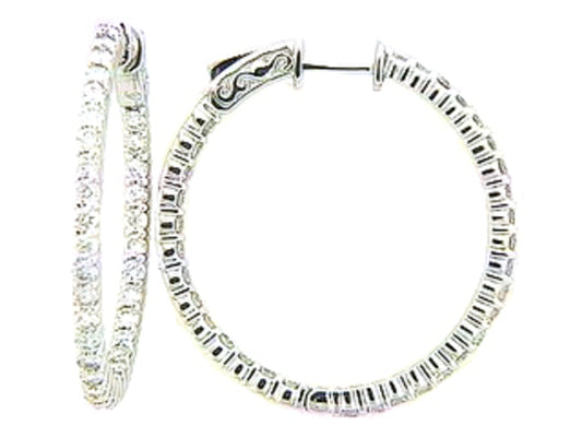 DIAMOND  EARRING, 14KW (N)