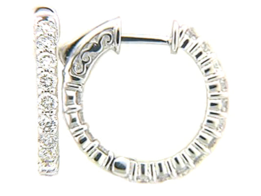 DIAMOND EARRING, 14KW (N)