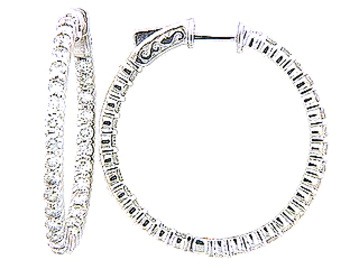 DIAMOND EARRING, 14KW (N)