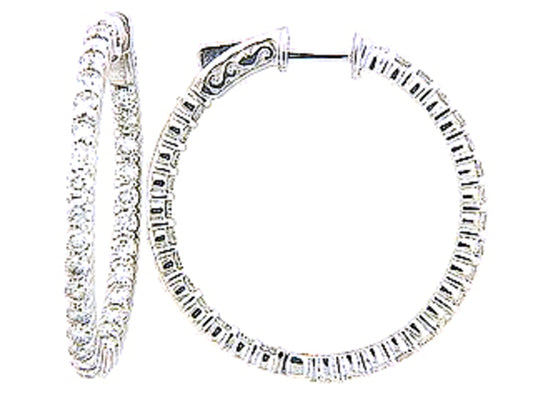 DIAMOND EARRING, 14KW (N)