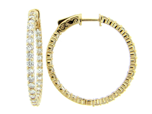 DIAMOND  EARRING, 14KY (N)