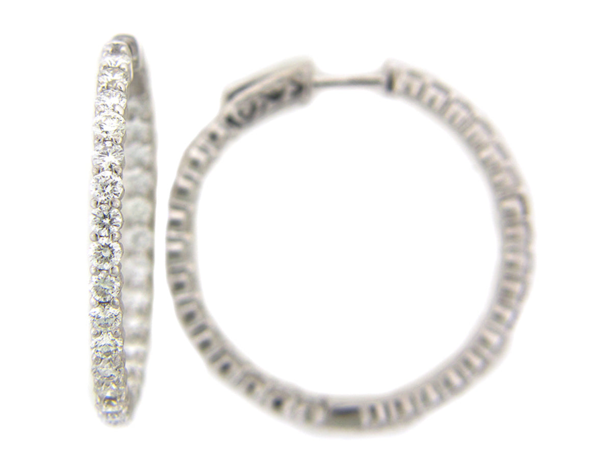 DIAMOND EARRING, 14KW (N)