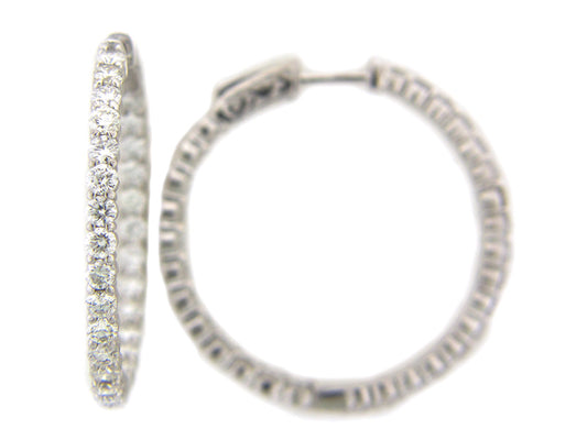 DIAMOND EARRING, 14KW (N)