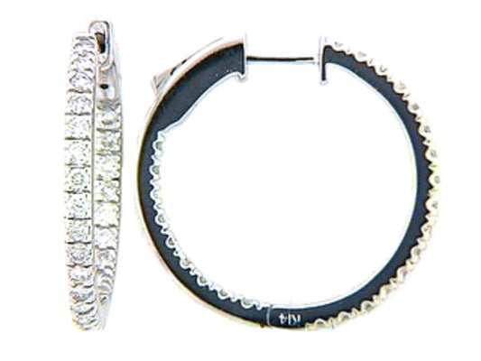 DIAMOND EARRING, 14KW (N), D=1.00