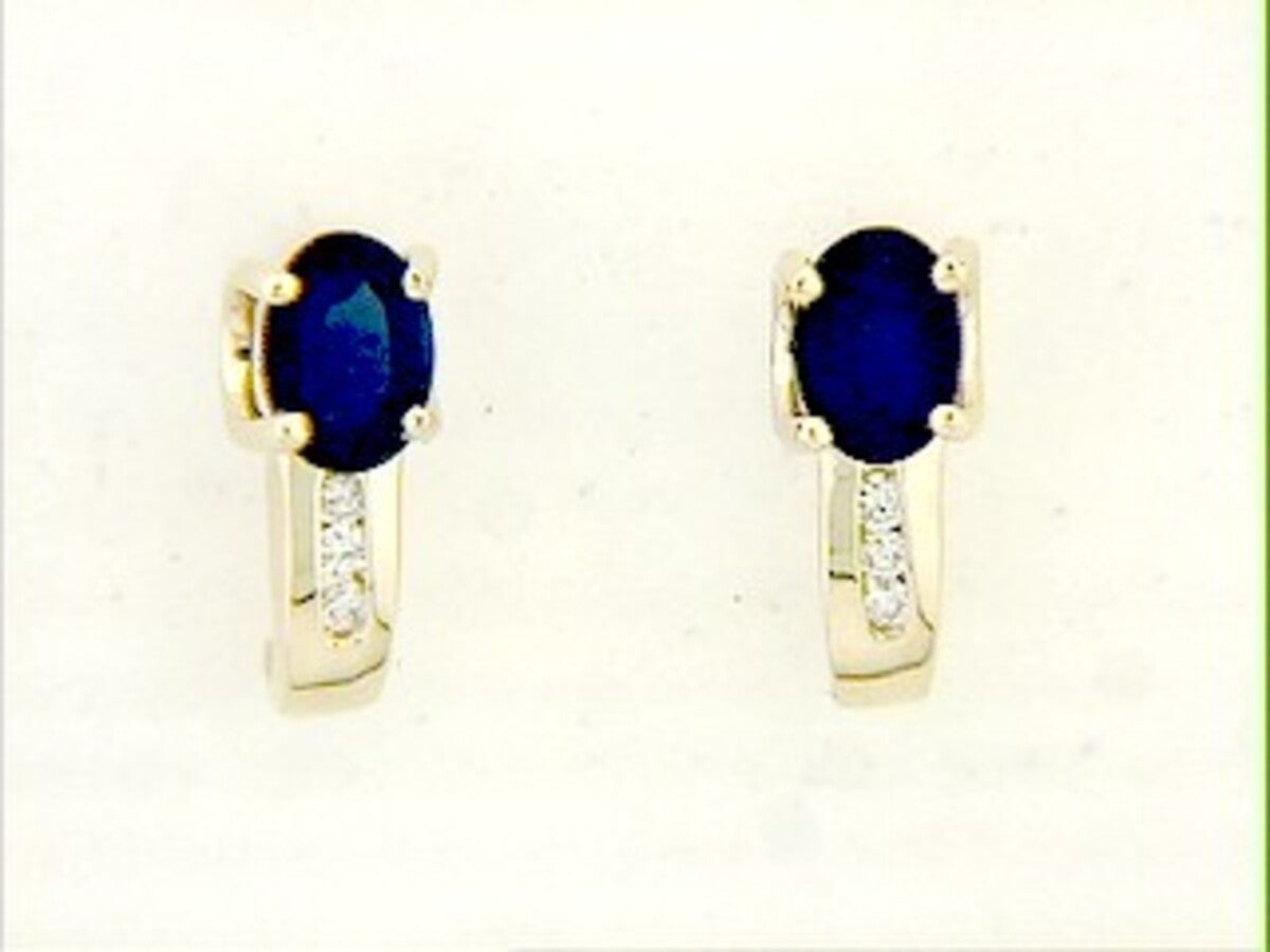 SAPPHIRE & DIAMOND EARRING
