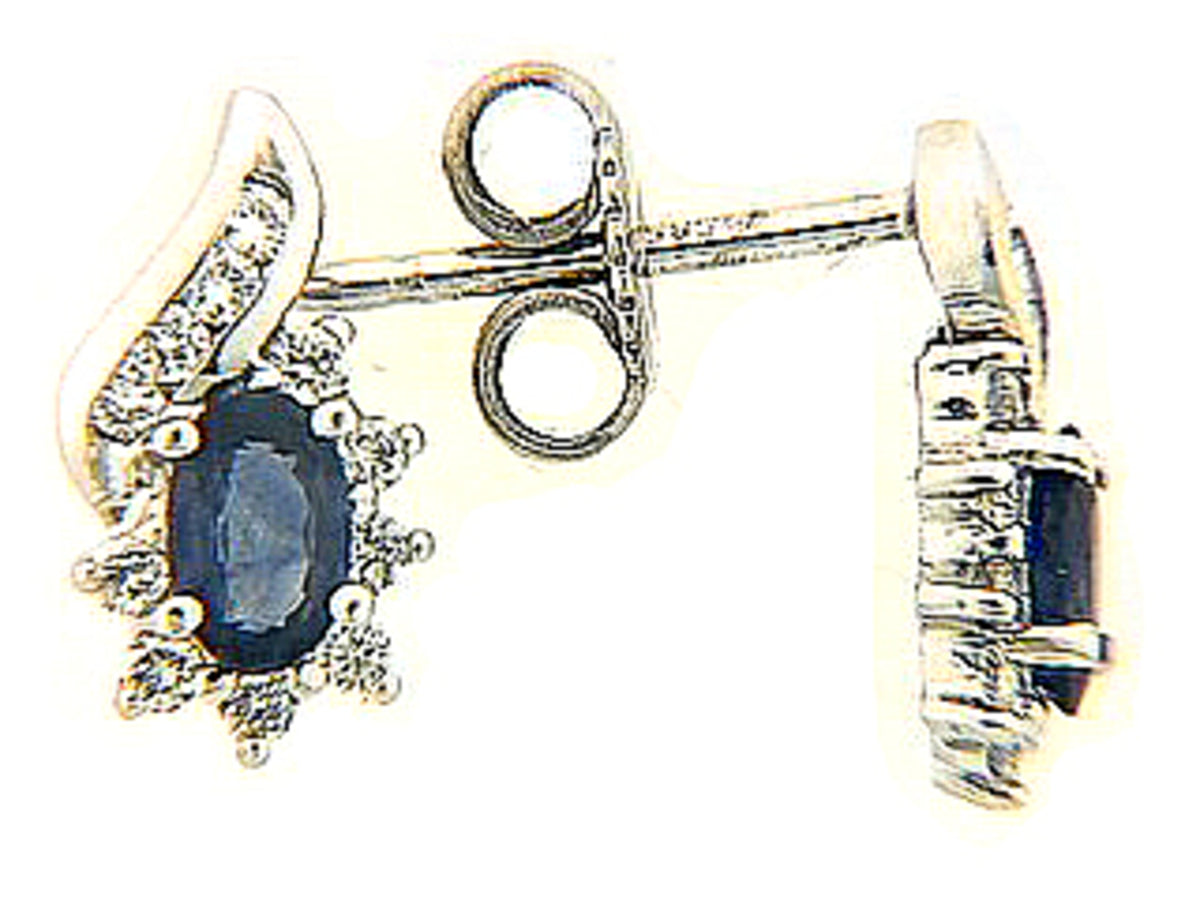SAPPHIRE & DIAMOND EARRING
