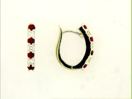 RUBY & DIAMOND EARRING
