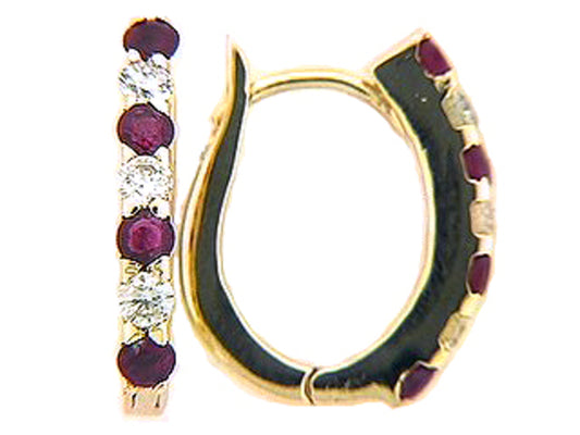RUBY & DIAMOND EARRING