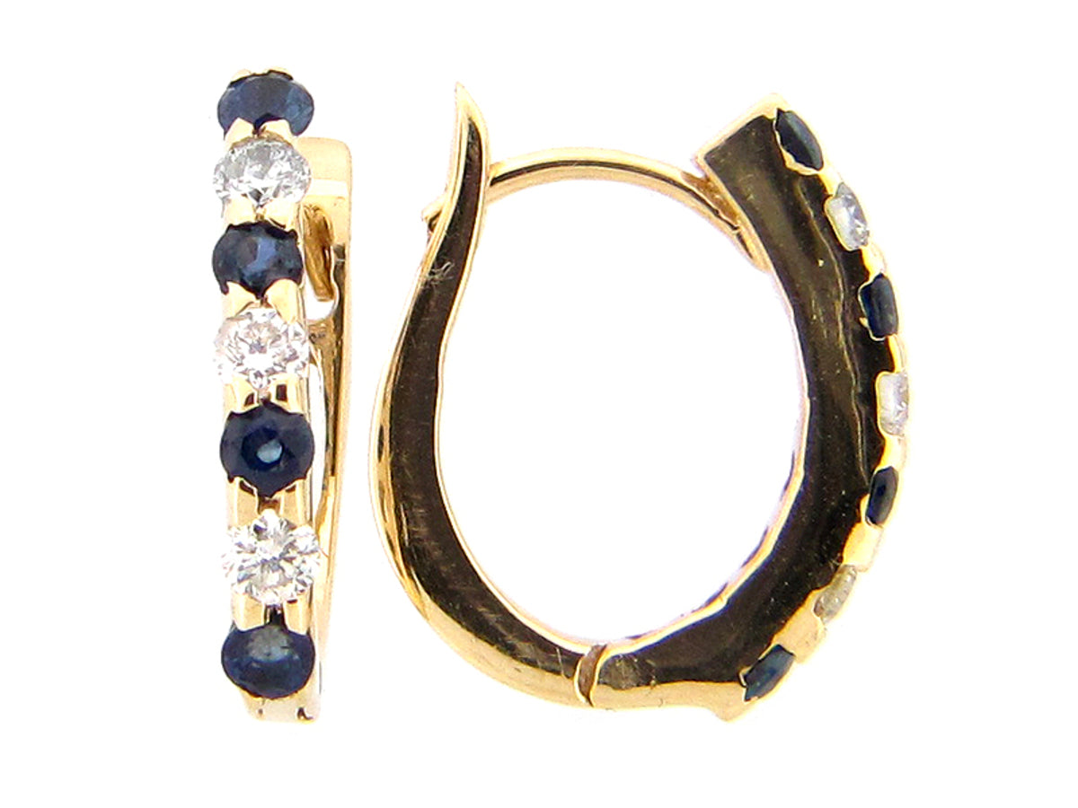 SAPPHIRE & DIAMOND EARRING