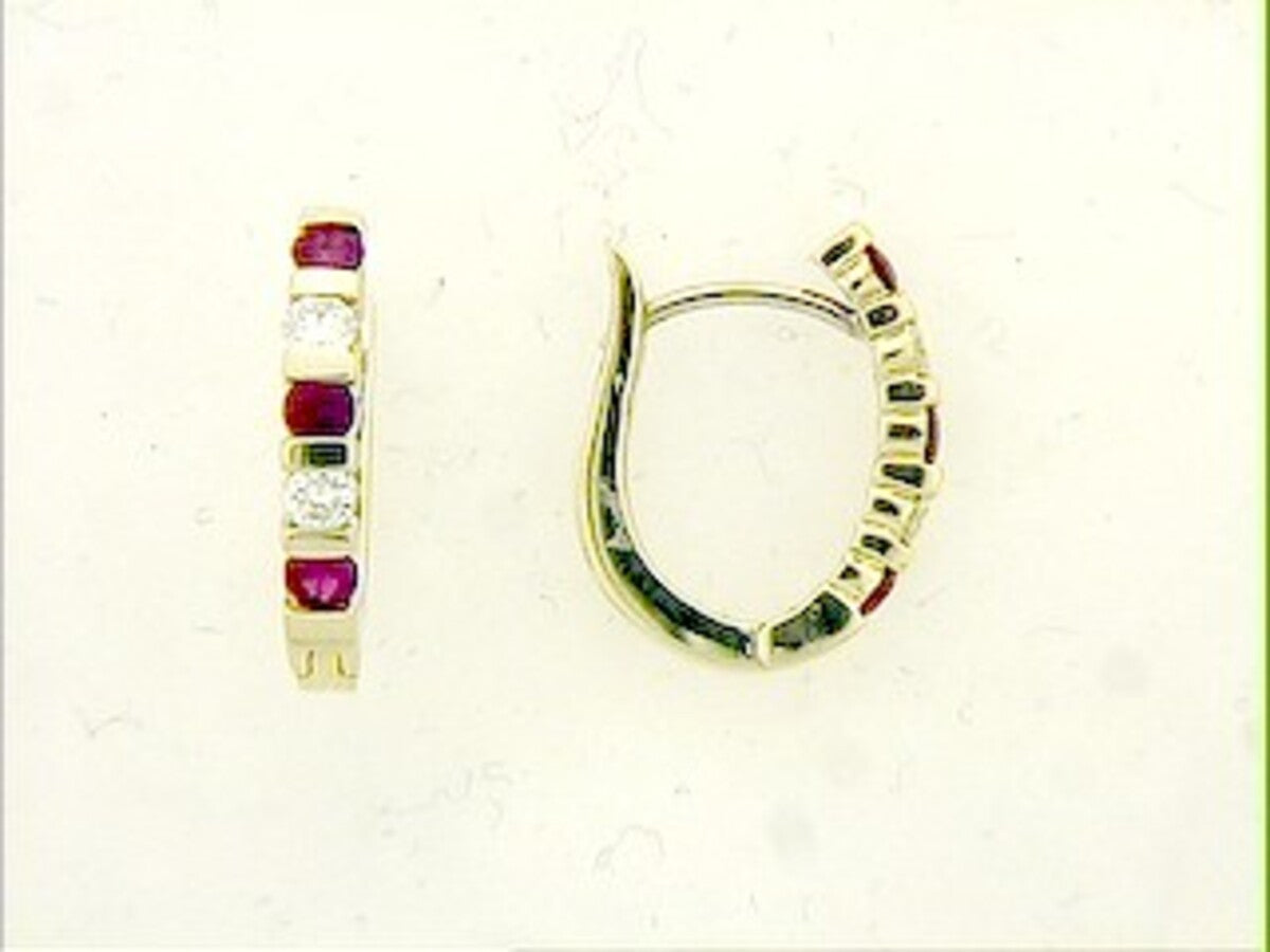 RUBY & DIAMOND EARRING