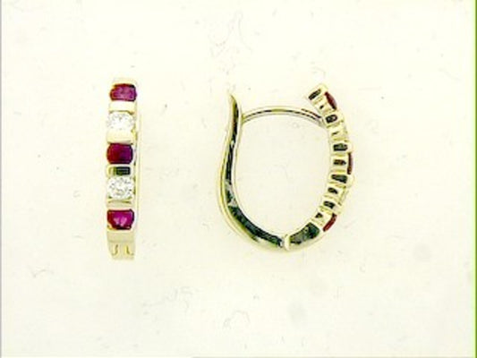 RUBY & DIAMOND EARRING