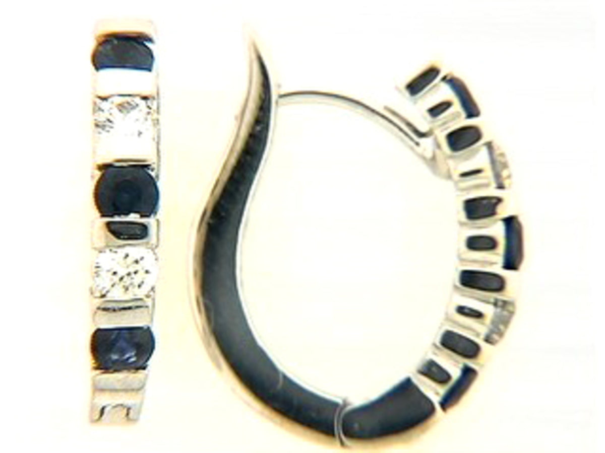 SAPPHIRE & DIAMOND EARRING