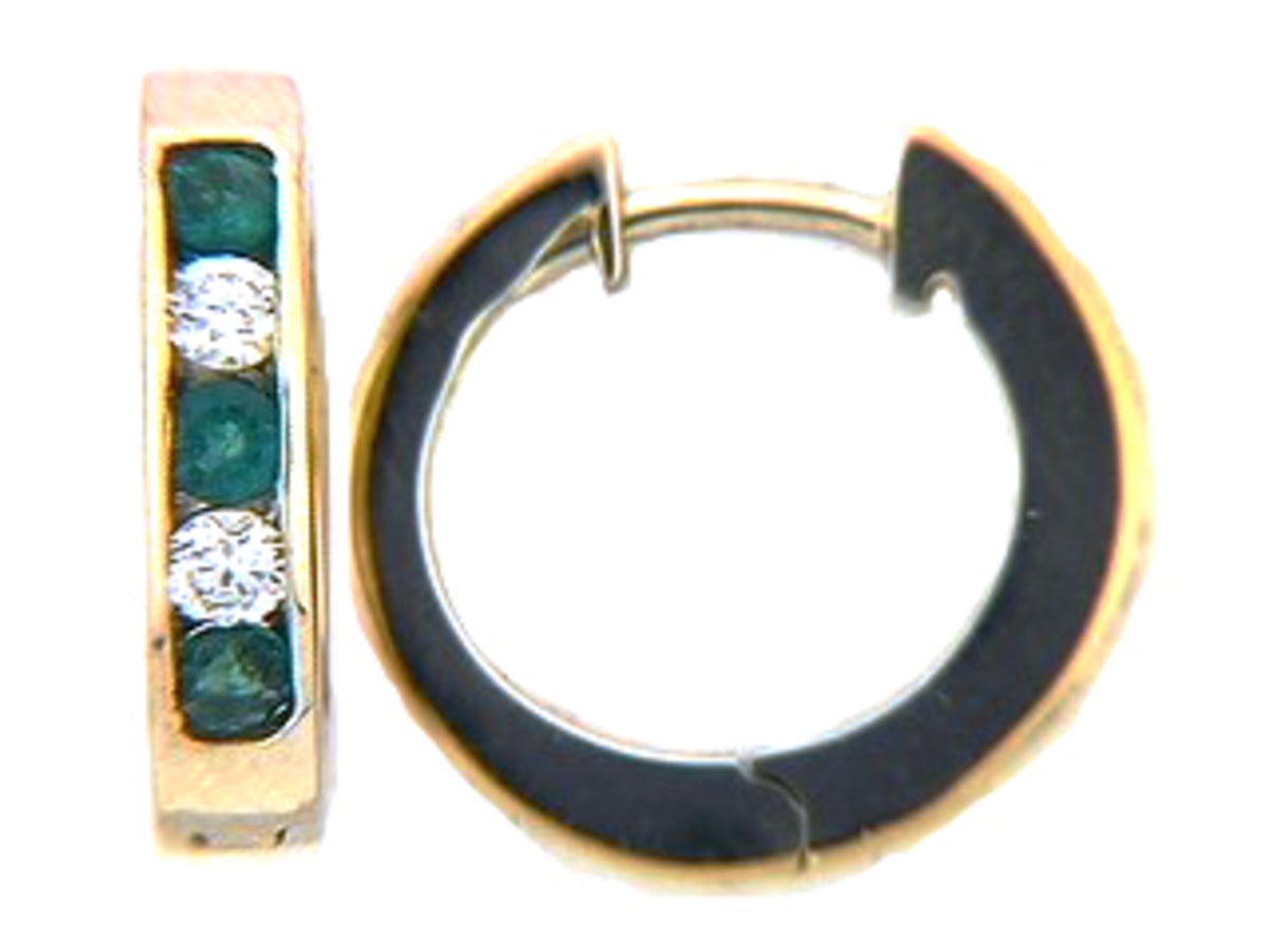 EMERALD & DIAMOND EARRING