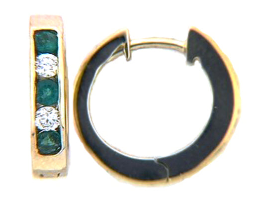 EMERALD & DIAMOND EARRING
