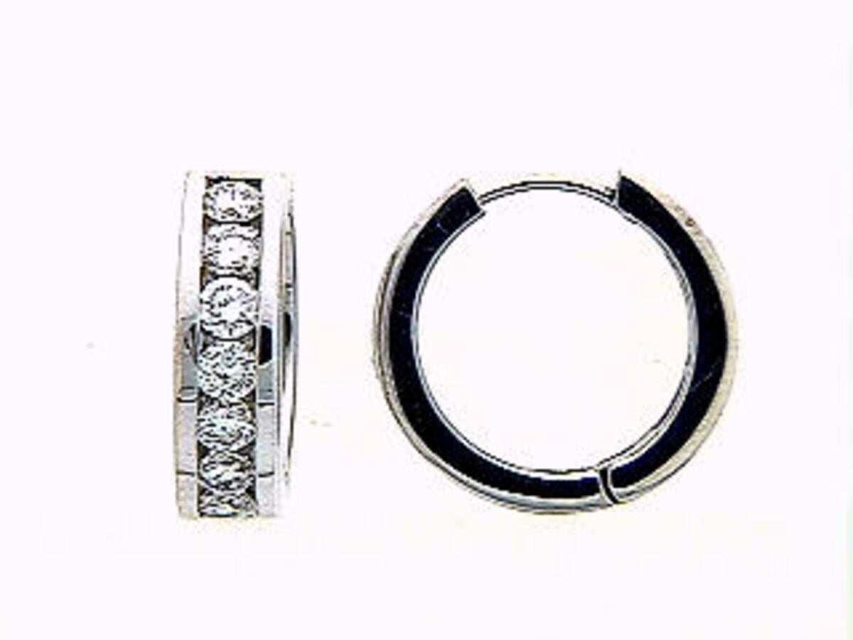 DIAMOND EARRING, 14KW (N), D=2.00