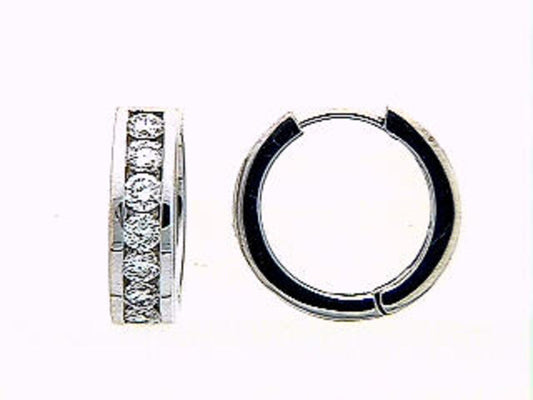 DIAMOND EARRING, 14KW (N), D=2.00