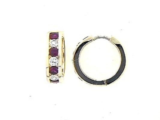 RUBY & DIAMOND EARRING