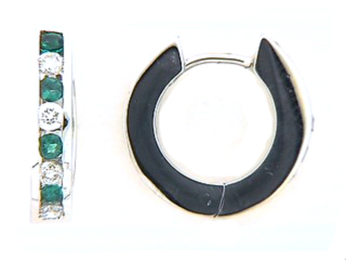 EMERALD & DIAMOND EARRING