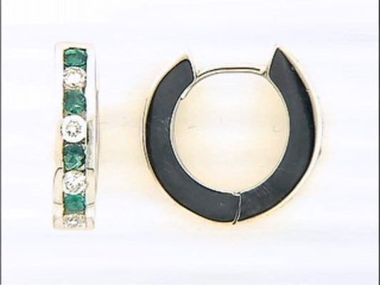 EMERALD & DIAMOND EARRING