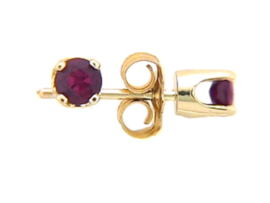RUBY STUD EARRING, 14KY (E)