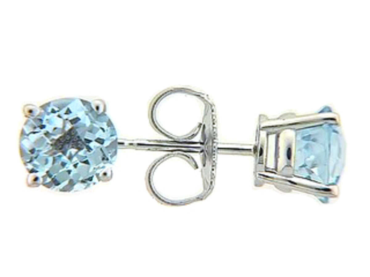 CHB SKY BLUE TOPAZ STUD EARRING