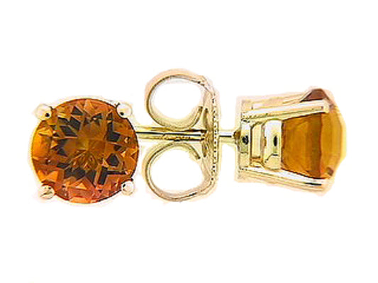 CHB CITRINE STUD EARRING