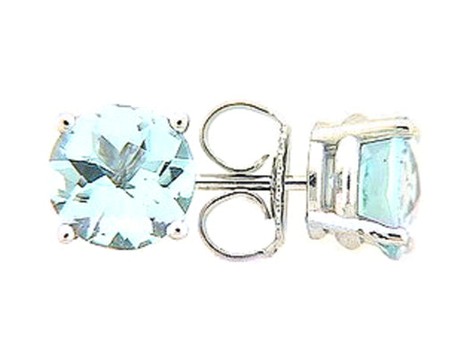 CHB SKY BLUE TOPAZ STUD EARRING