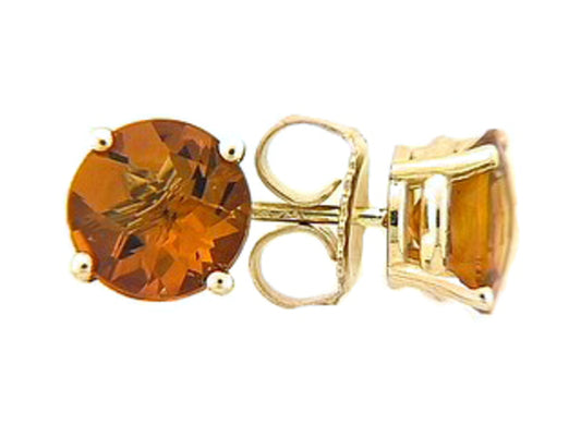 CHB CITRINE STUD EARRING