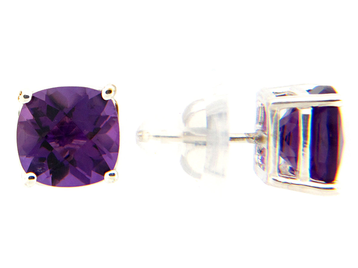 CHB AMETHYST STUD EARRING