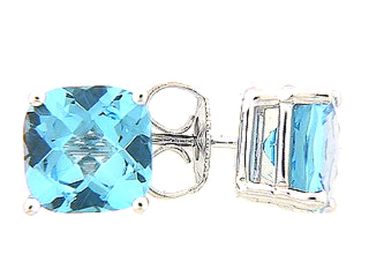 CHB SWISS BLUE TOPAZ STUD EARRING