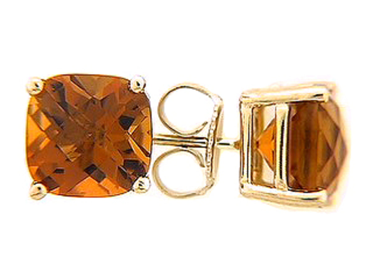 CHB CITRINE STUD EARRING