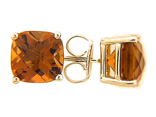 CHB CITRINE STUD EARRING