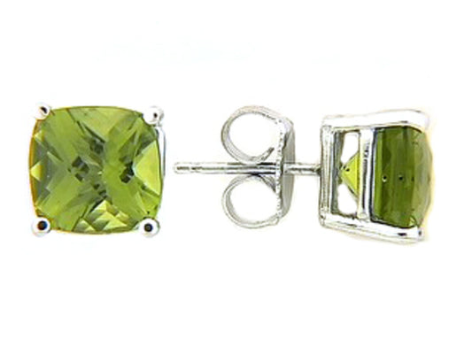 CHB PERIDOT STUD EARRING, 14KW (N)