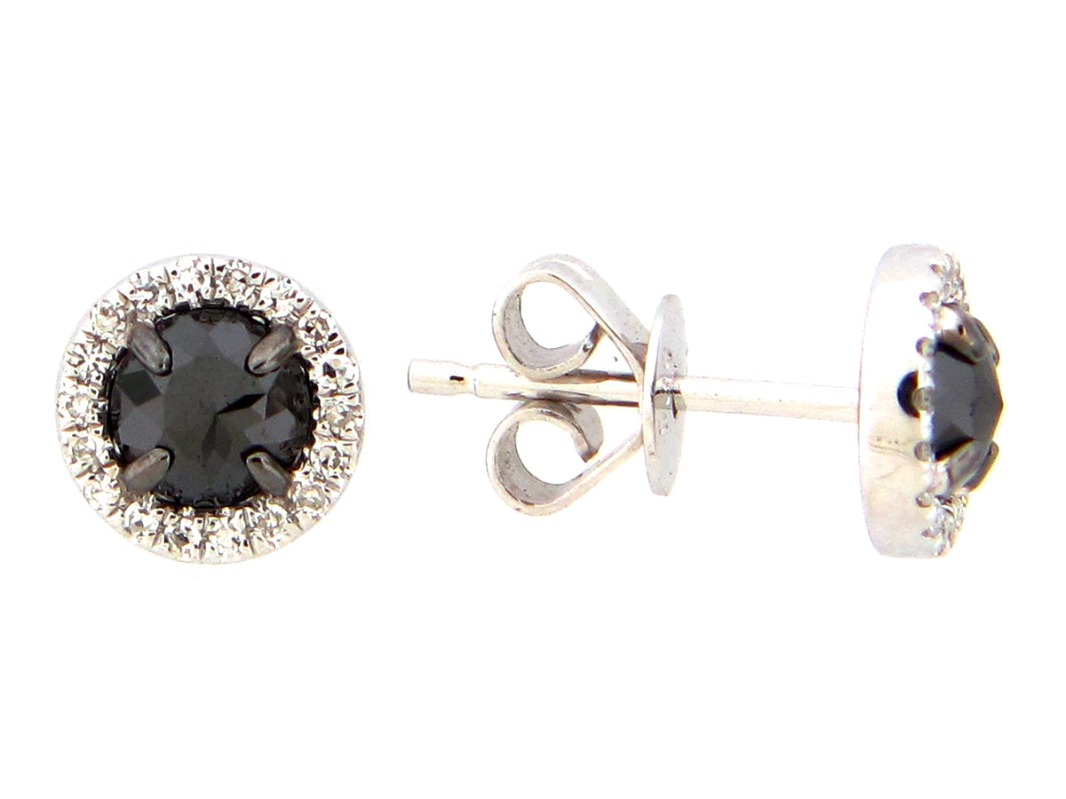 ROSE CUT DIAMOND STUD EARRING