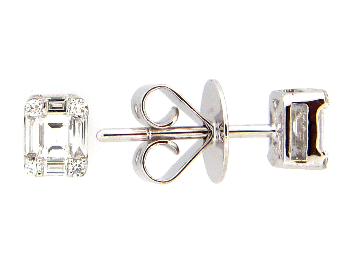 DIAMOND EARRING, 18KW (N)