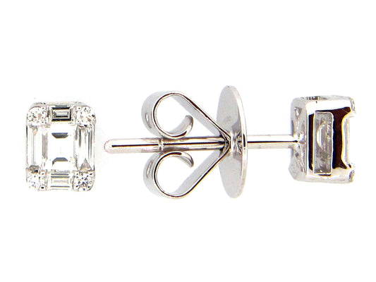DIAMOND EARRING, 18KW (N)