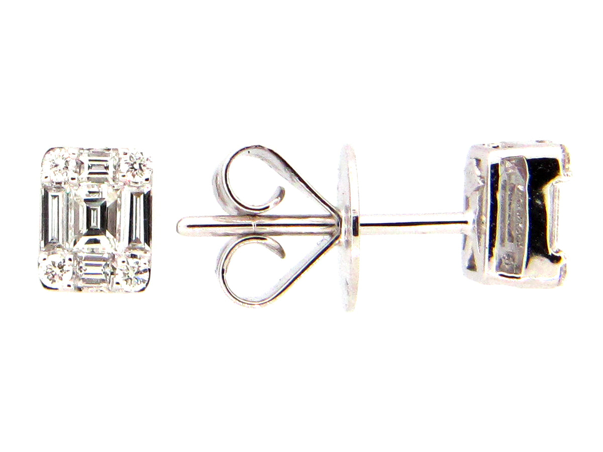 DIAMOND EARRING, 18KW (N)