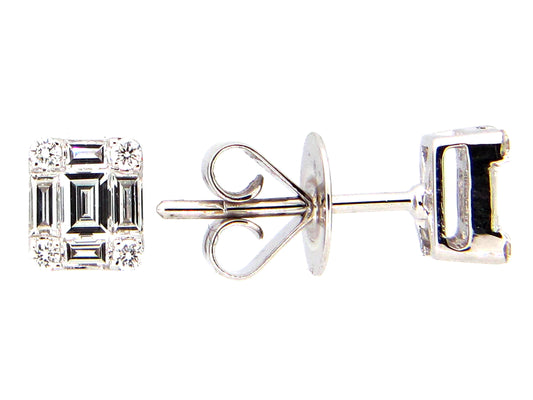 DIAMOND EARRING, 18KW (N)