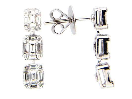 DIAMOND EARRING, 18KW (N)